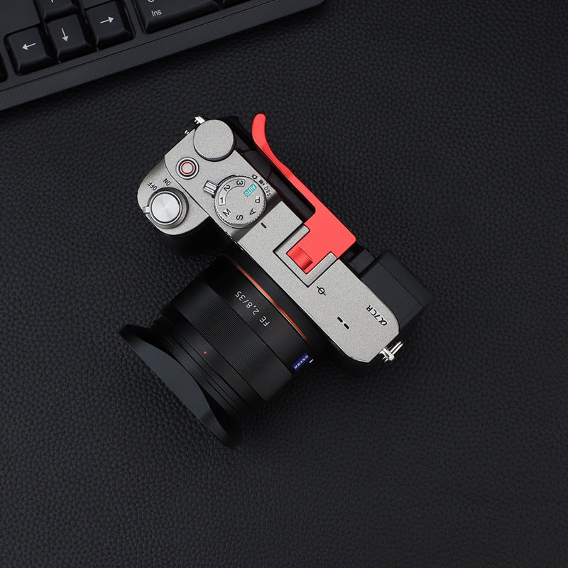 Haoge THB-A7CIIR Metal Hot Shoe Thumb Up Rest Hand Grip for Sony α7Cii,Alpha 7CII,A7CR,Camera Accessories Red