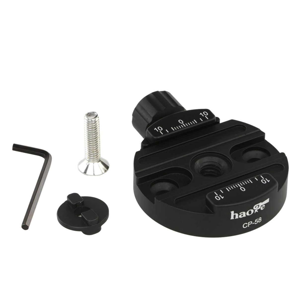 Haoge Combo Boss Adapter with CP-58 58mm Arca-Swiss-Compatible Quick Release Clamp for Manfrotto Tripod Ball Head Clamp Replacement