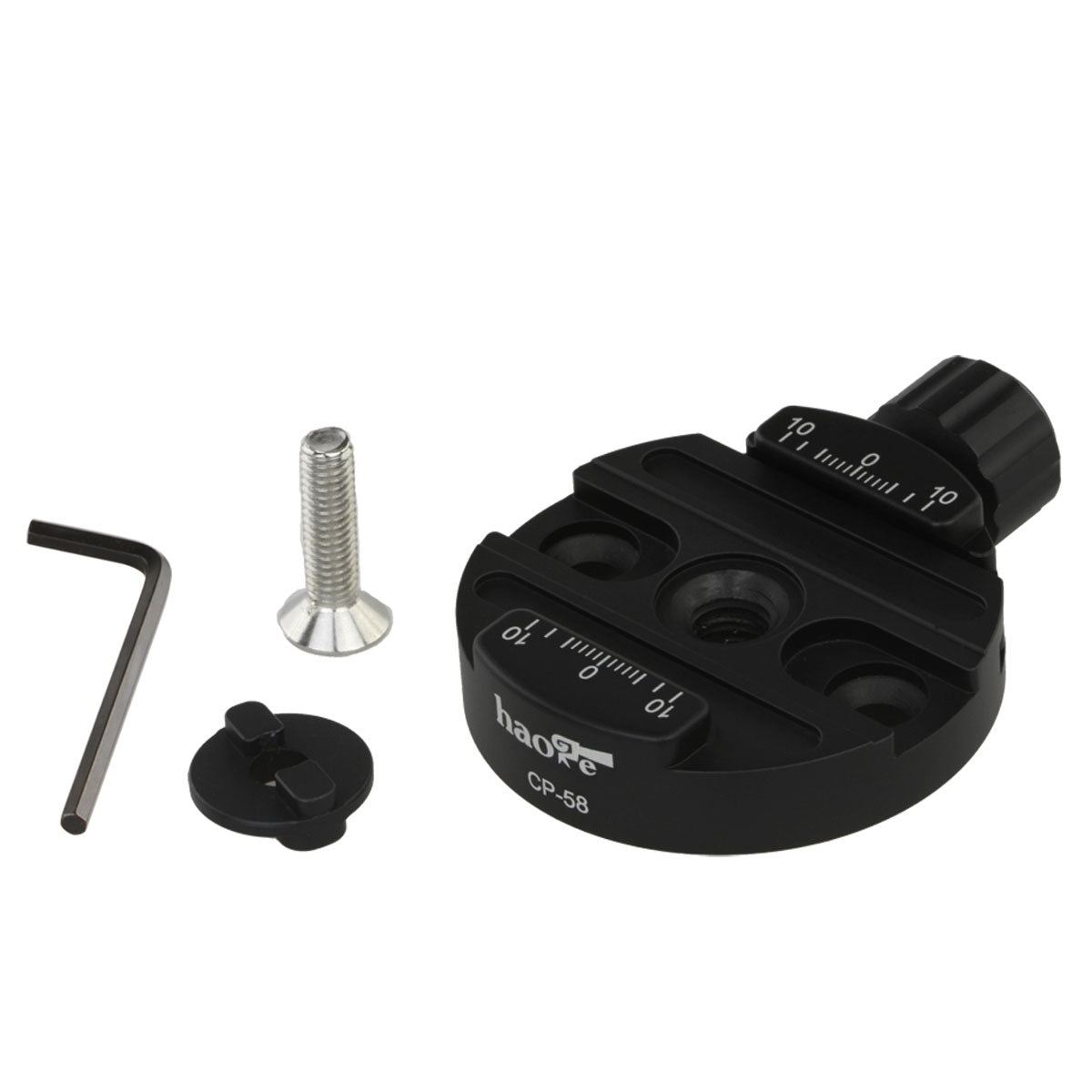 Haoge Combo Boss Adapter with CP-58 58mm Arca-Swiss-Compatible Quick Release Clamp for Manfrotto Tripod Ball Head Clamp Replacement