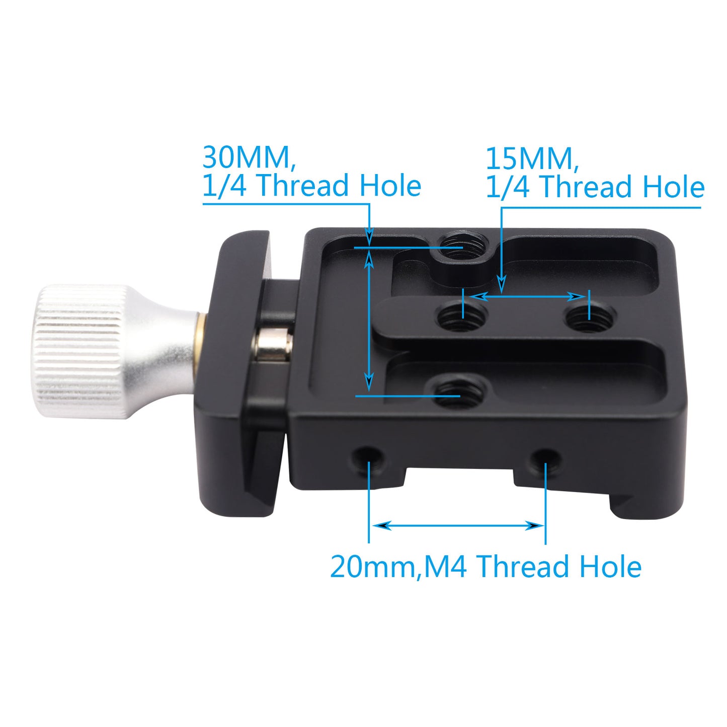 Haoge CP-40 DSLR and Mirrorless Quick Release Clamp for Arca-Type Standard Conversion Heighten riser Compatible with DJI Ronin S/SC ZHIYUN Crane Series Weebill S Gimbal Manfrotto Tripod Ball Head