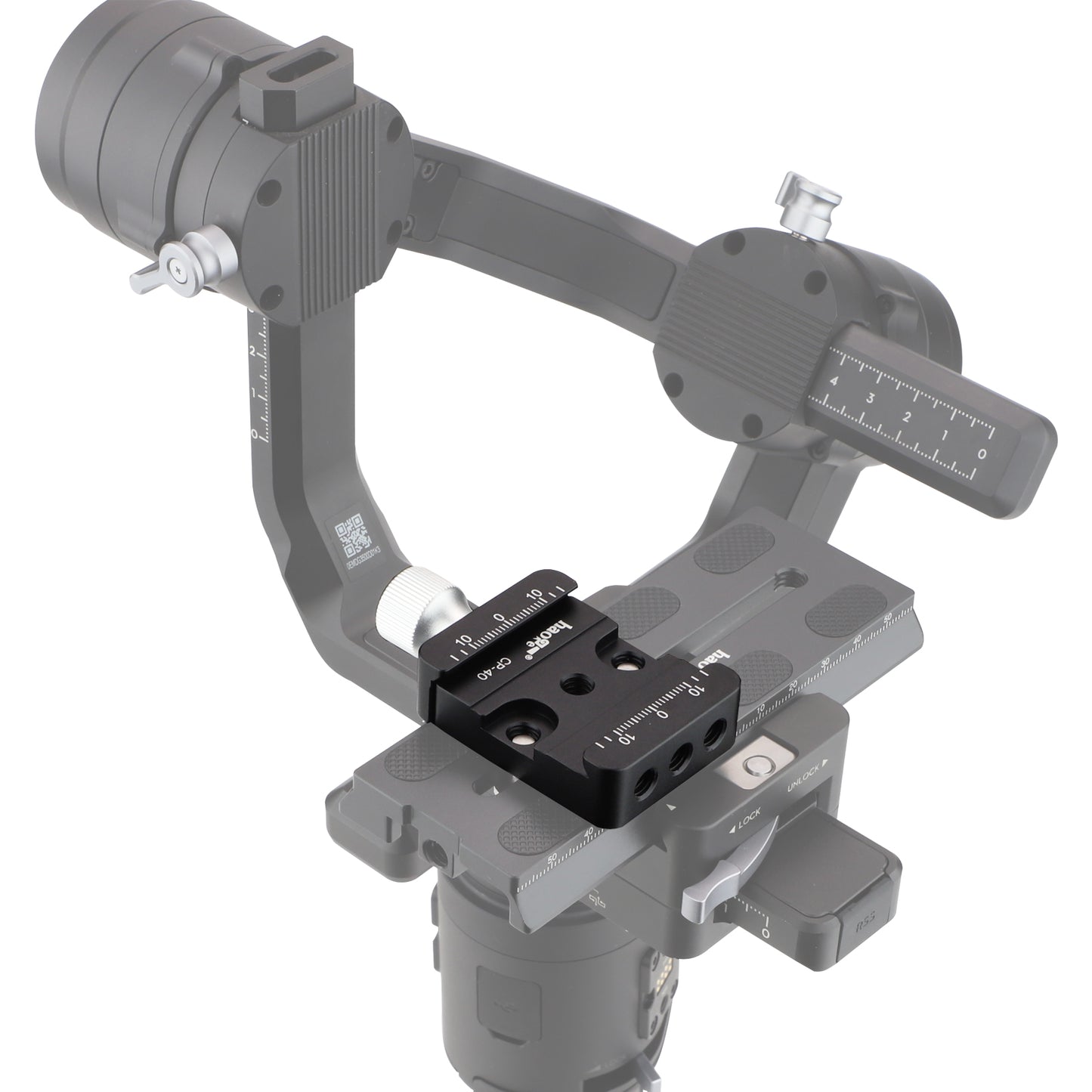 Haoge CP-40 DSLR and Mirrorless Quick Release Clamp for Arca-Type Standard Conversion Heighten riser Compatible with DJI Ronin S/SC ZHIYUN Crane Series Weebill S Gimbal Manfrotto Tripod Ball Head
