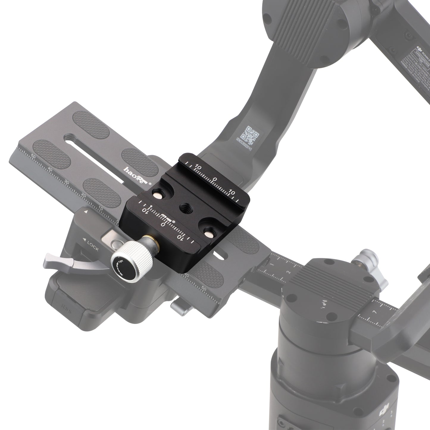 Haoge CP-40 DSLR and Mirrorless Quick Release Clamp for Arca-Type Standard Conversion Heighten riser Compatible with DJI Ronin S/SC ZHIYUN Crane Series Weebill S Gimbal Manfrotto Tripod Ball Head