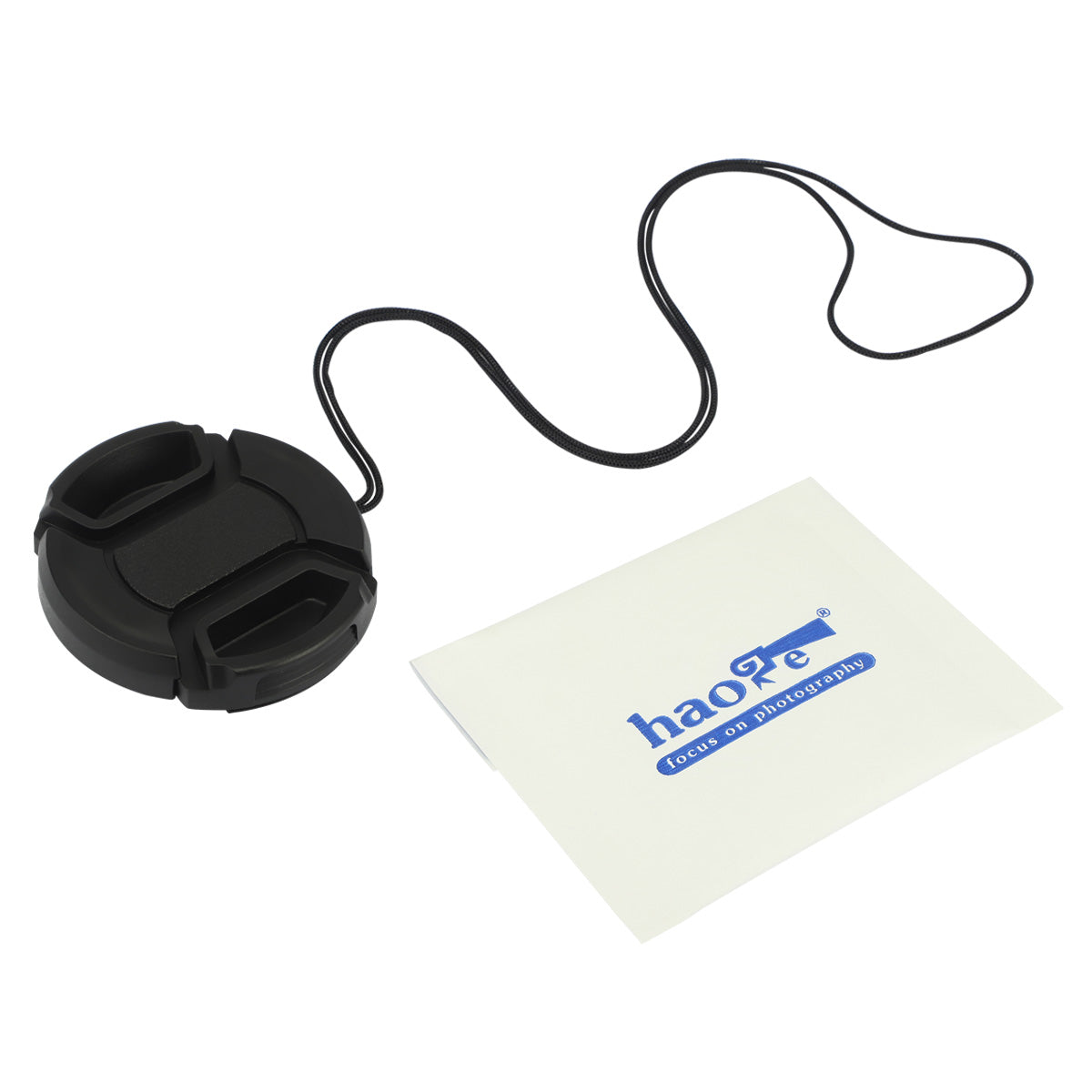 Haoge 40.5mm Center Pinch Snap On Front Lens Cap Cover with Cap Keeper for Canon Nikon Sony Fujifilm Sigma Tamron and Other 40.5mm Filter Thread Lens
