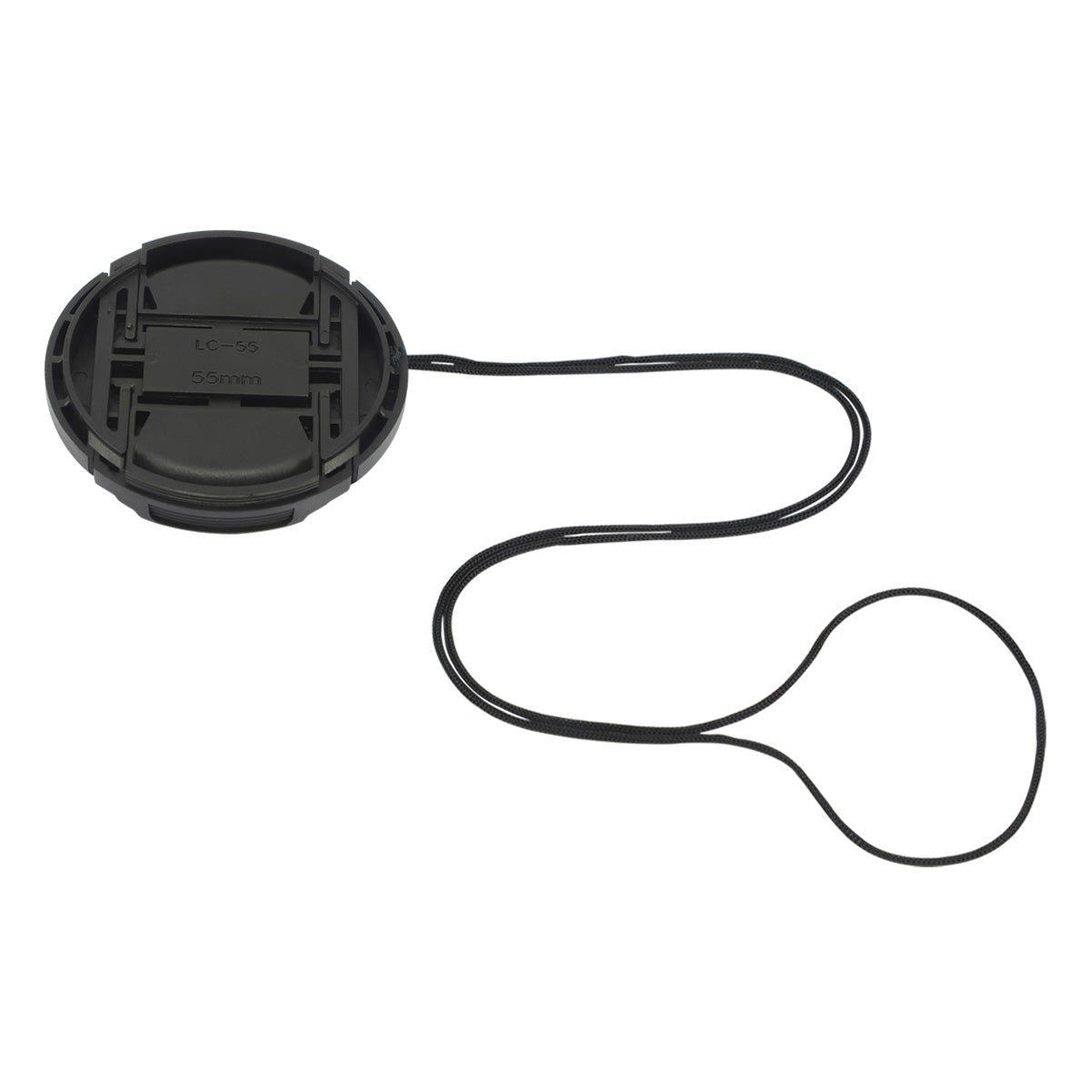 Haoge 55mm Center Pinch Snap On Front Lens Cap Cover with Cap Keeper for Canon Nikon Sony Fujifilm Sigma Tamron and Other 55mm Filter Thread Lens