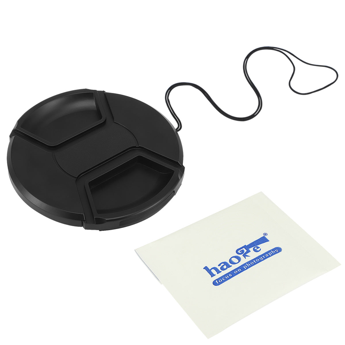 Haoge 95mm Center Pinch Snap On Front Lens Cap Cover with Cap Keeper for Canon Nikon Sony Fujifilm Sigma Tamron and Other 95mm Filter Thread Lens