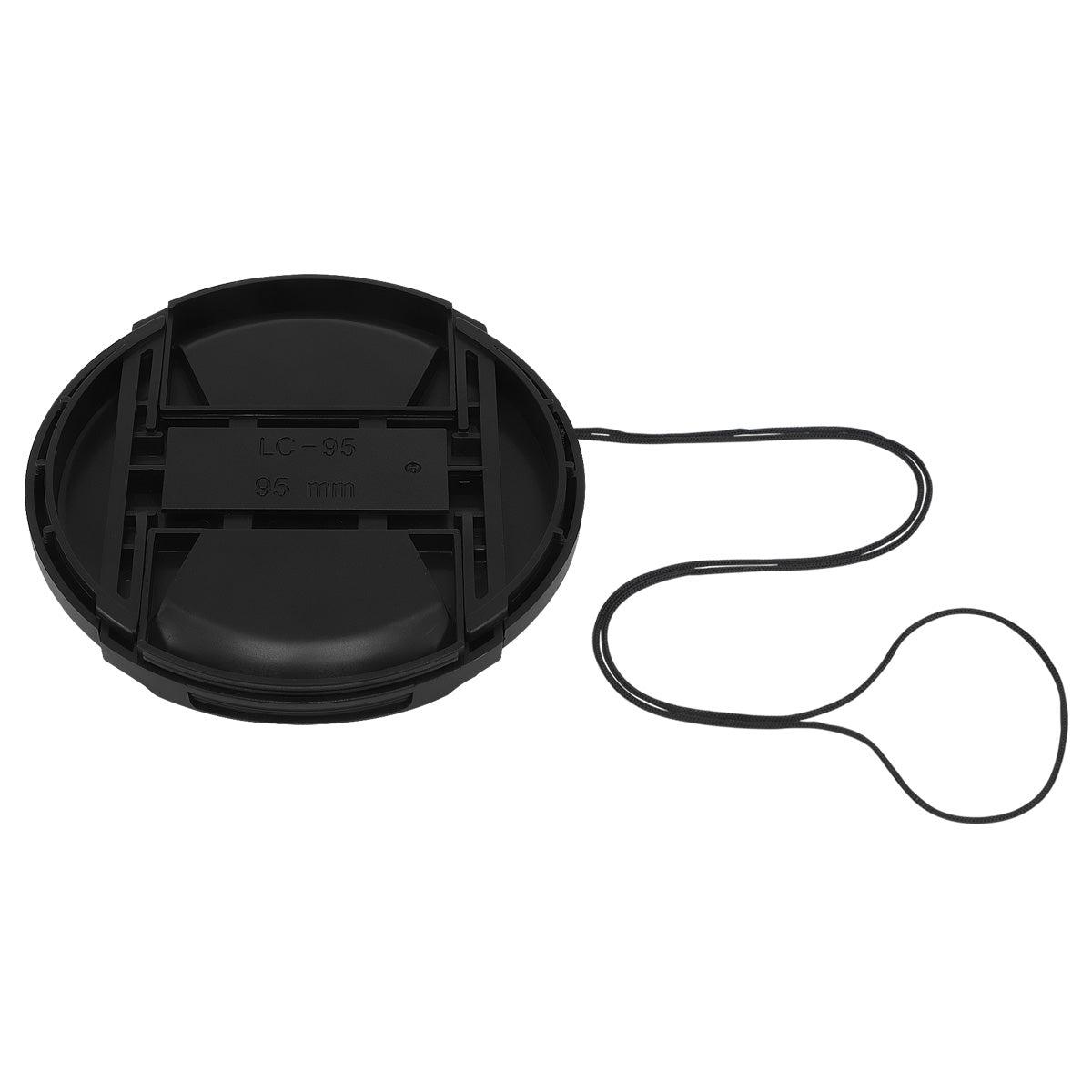 Haoge 95mm Center Pinch Snap On Front Lens Cap Cover with Cap Keeper for Canon Nikon Sony Fujifilm Sigma Tamron and Other 95mm Filter Thread Lens