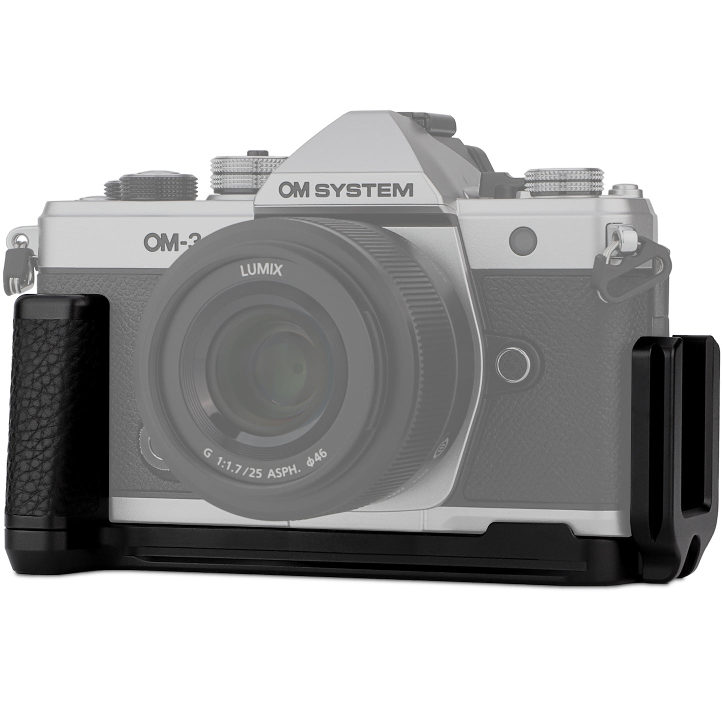 Haoge HG-OM3 Camera Bracket Holder Hand Grip for OM SYSTEM OM-3 Camera fit Arca Swiss Kirk RRS Benro Quick Release Plate