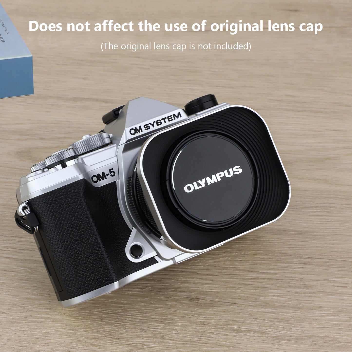 Haoge LH-F48W Square Metal Lens Hood Shade for Olympus M.ZUIKO Digital 17mm f1.8 Lens replace LH-48B Silver