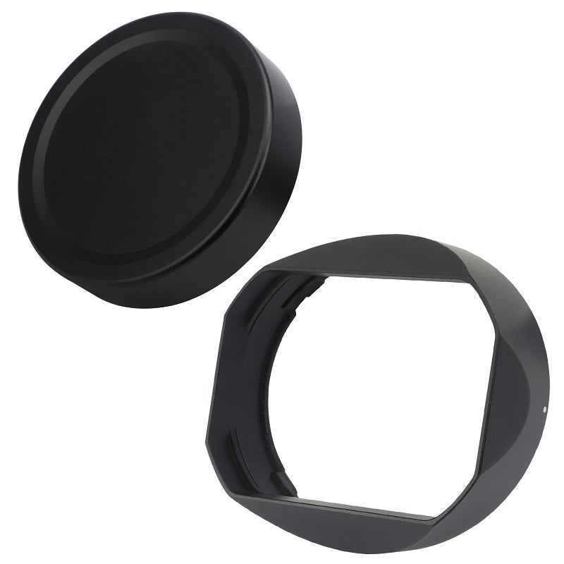 Haoge LH-X16B Square Metal Lens Hood Shade with Metal Cap for Fujifilm Fuji Fujinon XF 16mm F1.4 R WR lens xf16mm/f1.4
