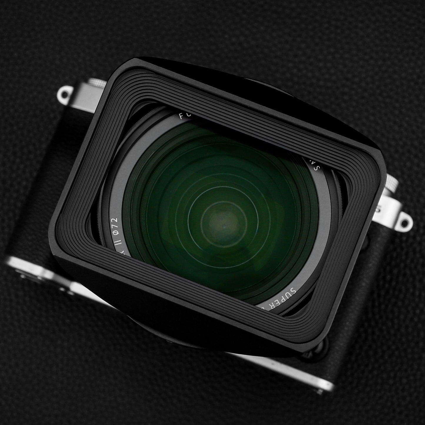 Haoge Square Metal Lens Hood Shade with Cap for Fujifilm Fuji Fujinon XF16-55mm F2.8 R LM WR II Lens on X-Pro3 XT30II XT5 XT50 Camera