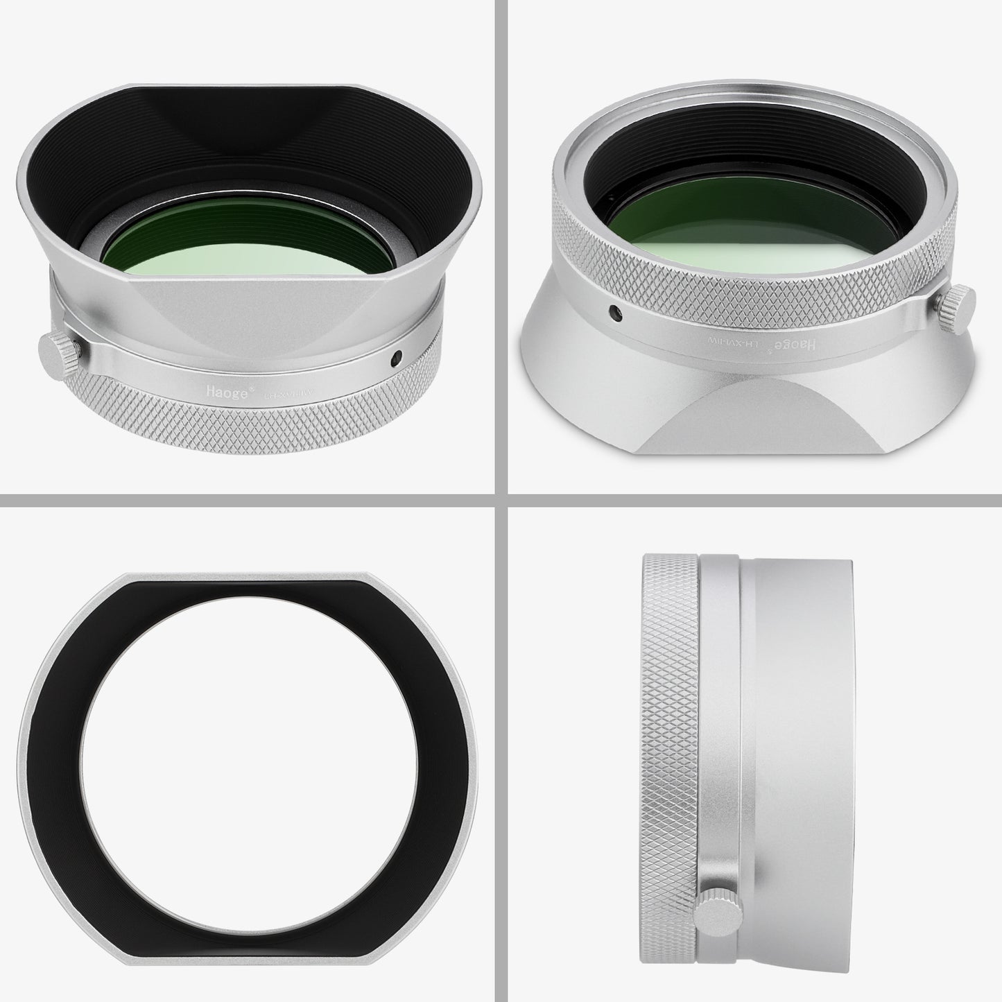 Haoge MC UV Protection Filter & Square Metal Lens Hood Lens for for Fujifilm X100 Series X100VI X100V X100F X100T Camera Accessories Waterproof HD Optical Glass UV Filter