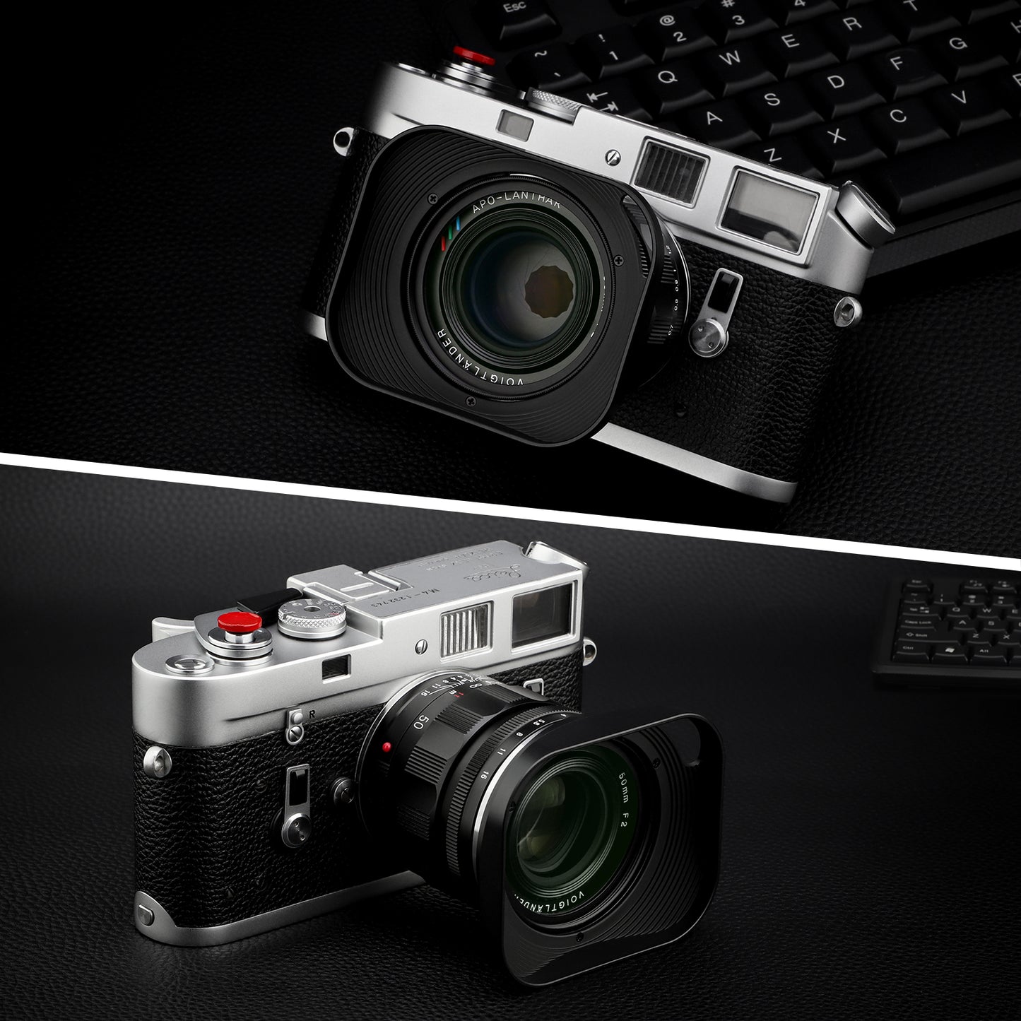 Haoge LH-ZM32P Bayonet Metal Square Lens Hood Shade Compatible with Carl Zeiss Distagon T 1.4/35 35mm f1.4 ZM Lens Hollow Out Designed Black