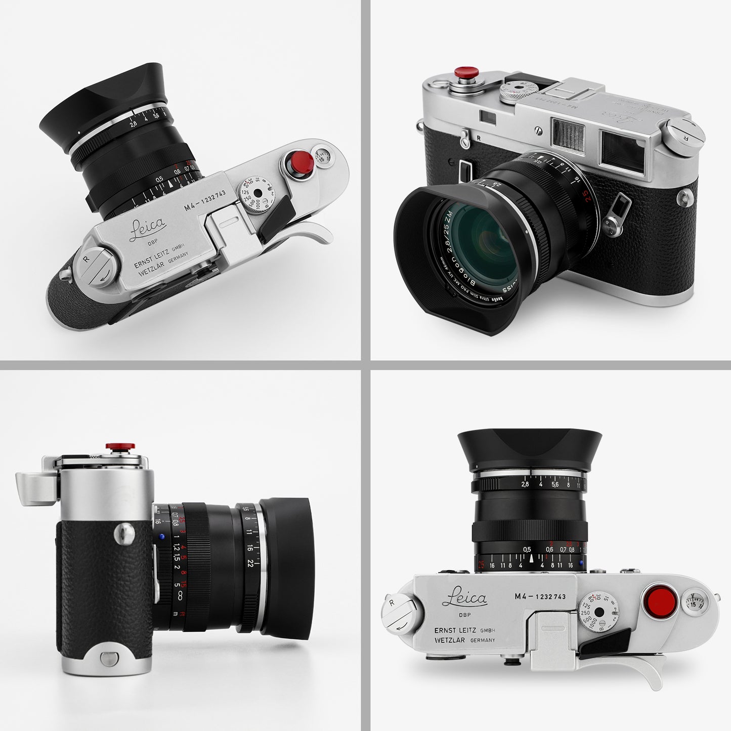 Haoge Square Metal Lens Hood for Carl Zeiss C Sonnar T* 1.5/50 50mm f1.5 ZM Biogon T* 2.8/21 21mm f2.8 ZM, C Biogon T* 4.5/21 21mm f4.5 ZM, 2.8/25 25mm f2.8 ZM, 2.8/28 28mm f2.8 ZM Lens LH-ZV03MB