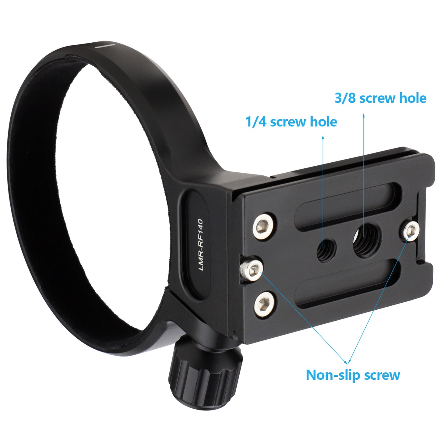 Haoge LMR-RF140 Lens Collar Tripod Mount Ring for Canon RF100-400mm F5.6-8 IS USM Lens Stand Base Canon RF-Mount built-in Arca Type Quick Release Plate