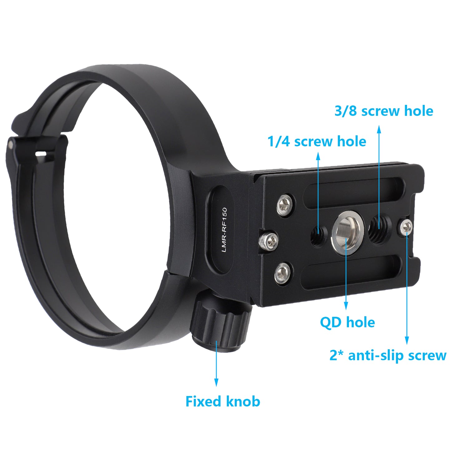Haoge LMR-RF150 Lens Collar Tripod Mount Ring for Canon RF100-500mm F4.5-7.1 L IS USM Lens Stand Base Canon RF-Mount built-in Arca Type Quick Release Plate