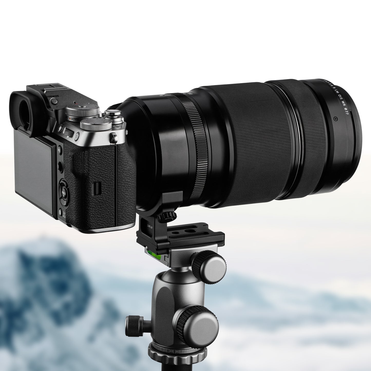 Haoge LMR-XF140 Lens Collar Replacement Foot Tripod Mount Ring for Fujifilm Fuji Fujinon XF 100-400mm F4.5-5.6 R LM OIS WR XF100-400mmF4.5-5.6 Lens built-in Arca Swiss Type Quick Release Plate