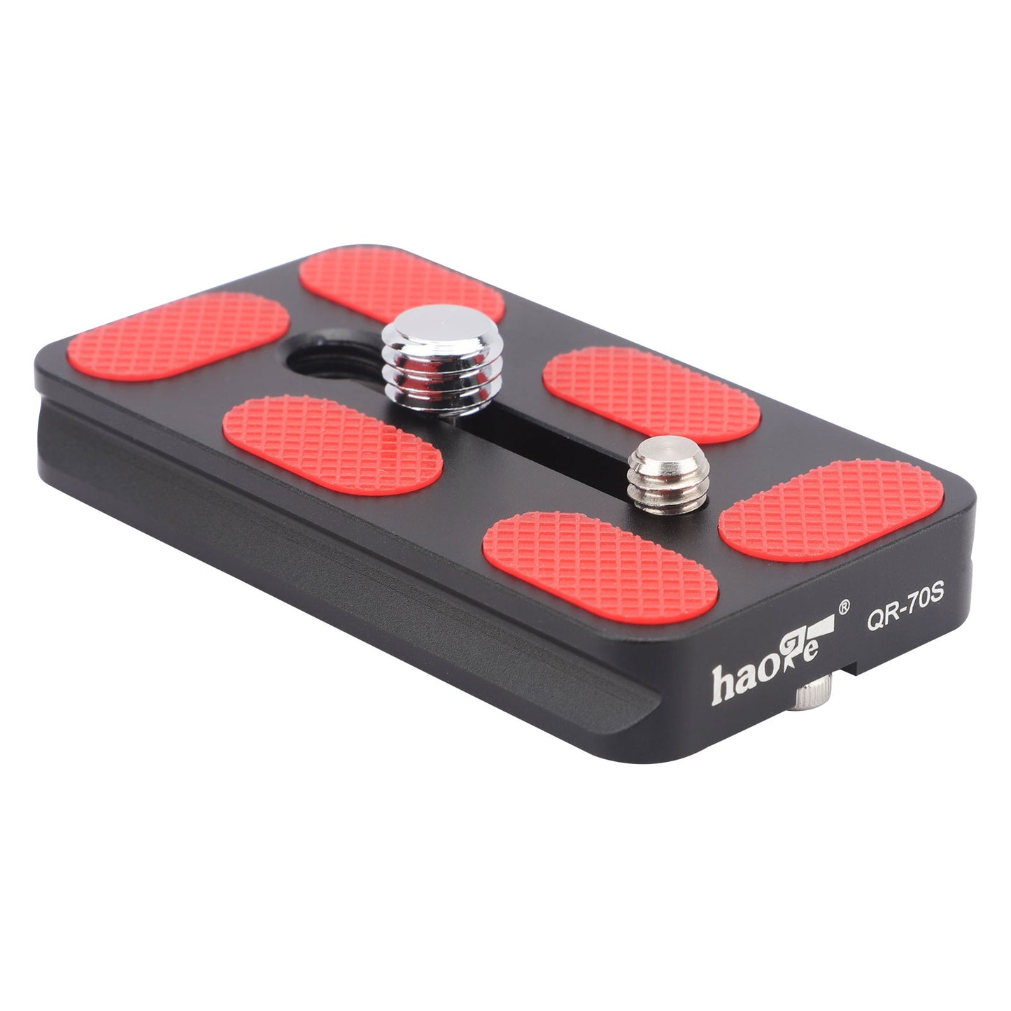 Haoge QR-70S Tripod Arca Plates 70mm Universal Arca Swiss Quick Release Plate for Tripod Ball Head with Hand-Adjustable Stainless Steel Screw of 1/4" and 3/8" (New Version)