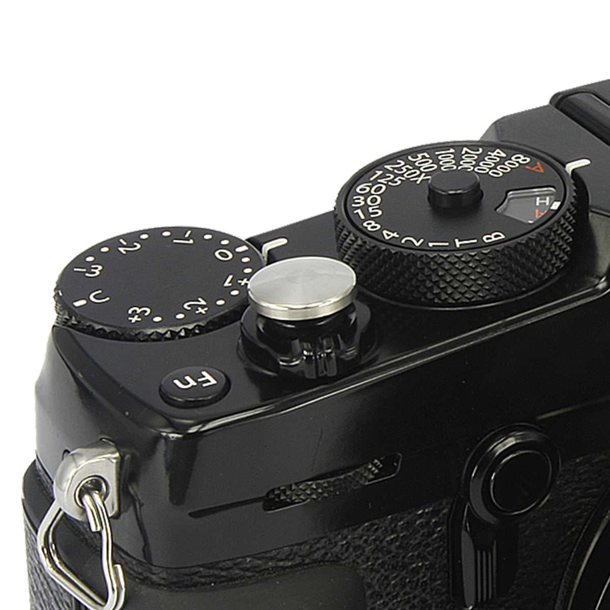 Haoge Metal Shutter Release Button for Nikon ZF Z f Camera,Fujifilm XE4 X-E3 X-T5 X-T4 X-T3 X-T50 X-T30II X-T30 X-Pro2 X-Pro3 X100T X100S X100F X100V X100VI and Leica M1 M2 M3 M6 M7 M8 M9 M10 M-E M-P M9-P M-A Q3 Q3-43 D-LUX 8 Convex Surface Silver