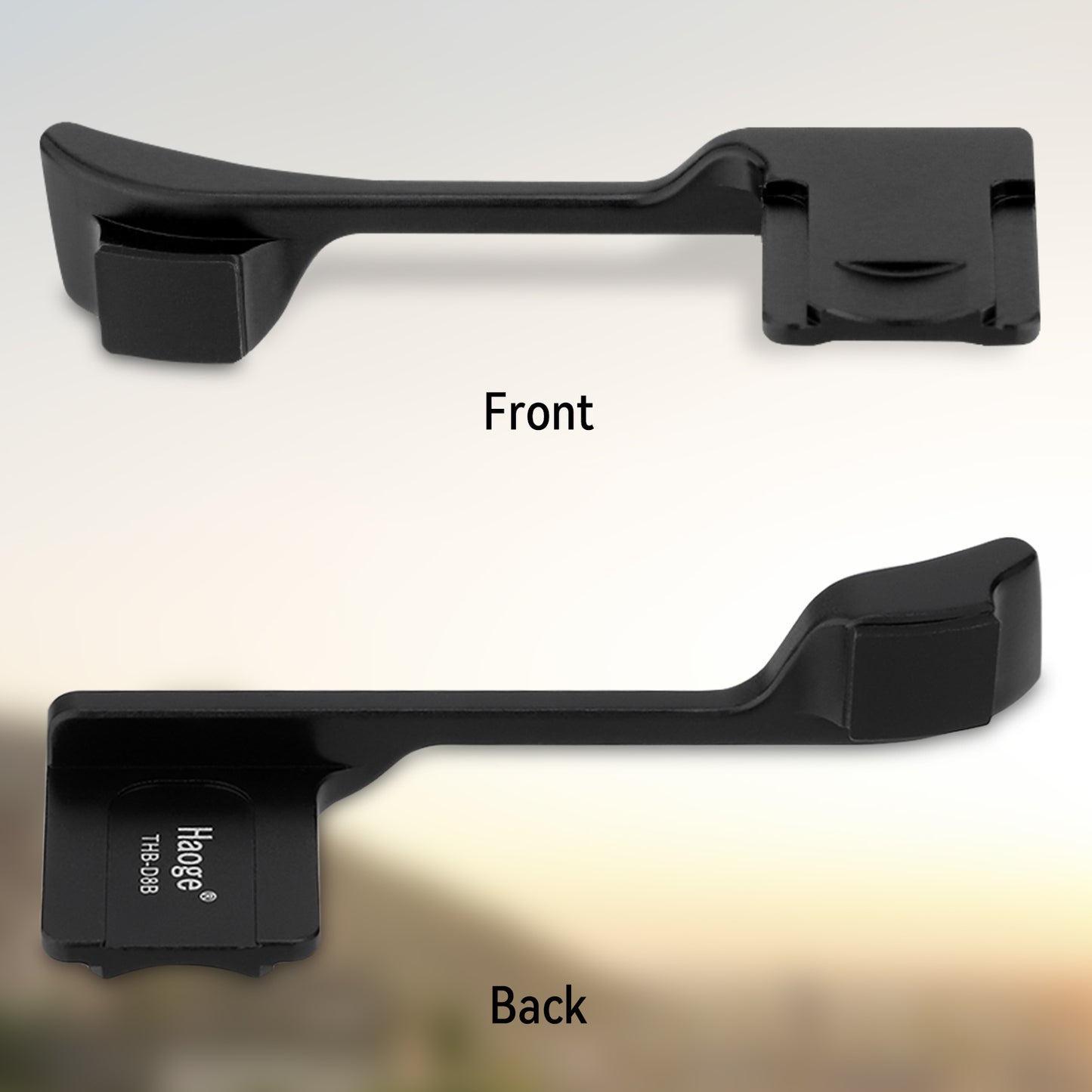 Haoge Metal Thumb Up Grip for Leica D-LUX 8 Camera Digital AccessoriesTHB-D8B Hot Shoe Thumb Up Rest Support Handgrip