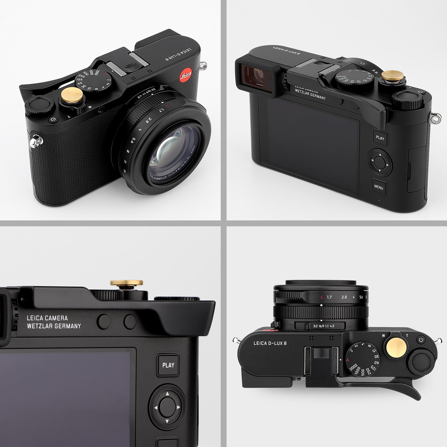 Haoge Metal Thumb Up Grip for Leica D-LUX 8 Camera Digital AccessoriesTHB-D8B Hot Shoe Thumb Up Rest Support Handgrip