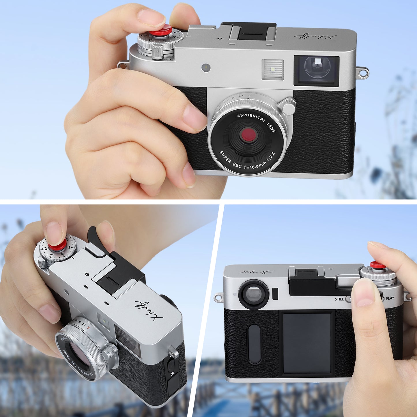 Haoge Metal Thumb Up Grip for Fujifilm X half Camera Digital Accessories XHALF Hot Shoe Thumb Up Rest Support Handgrip Black THB-XHALF-B