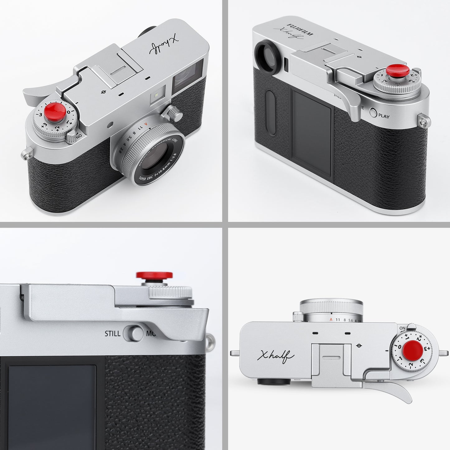 Haoge Metal Thumb Up Grip for Fujifilm X half Camera Digital Accessories X-HALF Hot Shoe Thumb Up Rest Support Handgrip Silver THB-XHALF-S