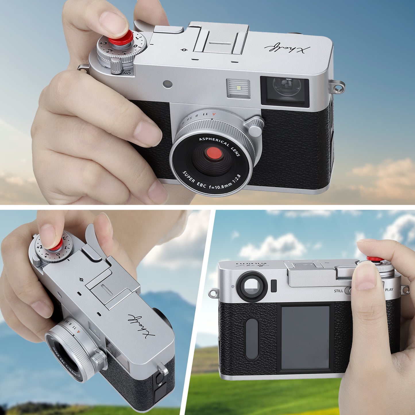 Haoge Metal Thumb Up Grip for Fujifilm X half Camera Digital Accessories X-HALF Hot Shoe Thumb Up Rest Support Handgrip Silver THB-XHALF-S