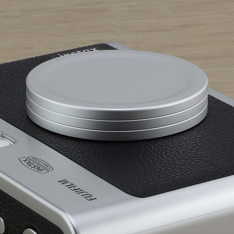 Haoge Metal Lens Cover for Fujifilm Instax Mini Evo Film Photo Camera Accessories Lens Cap,Silver