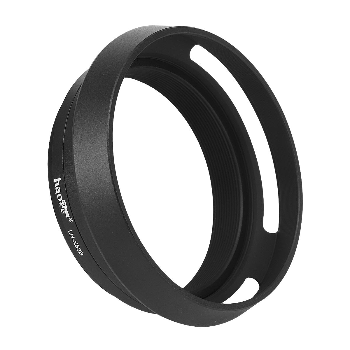 Haoge 3in1 Lens Hood with Adapter Ring with Cap Set for Fujifilm Fuji X100VI Camera Black LH-X53B