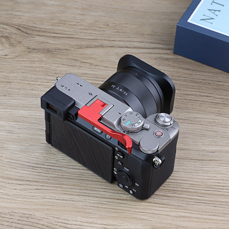 Haoge THB-A7CIIR Metal Hot Shoe Thumb Up Rest Hand Grip for Sony α7Cii,Alpha 7CII,A7CR,Camera Accessories Red