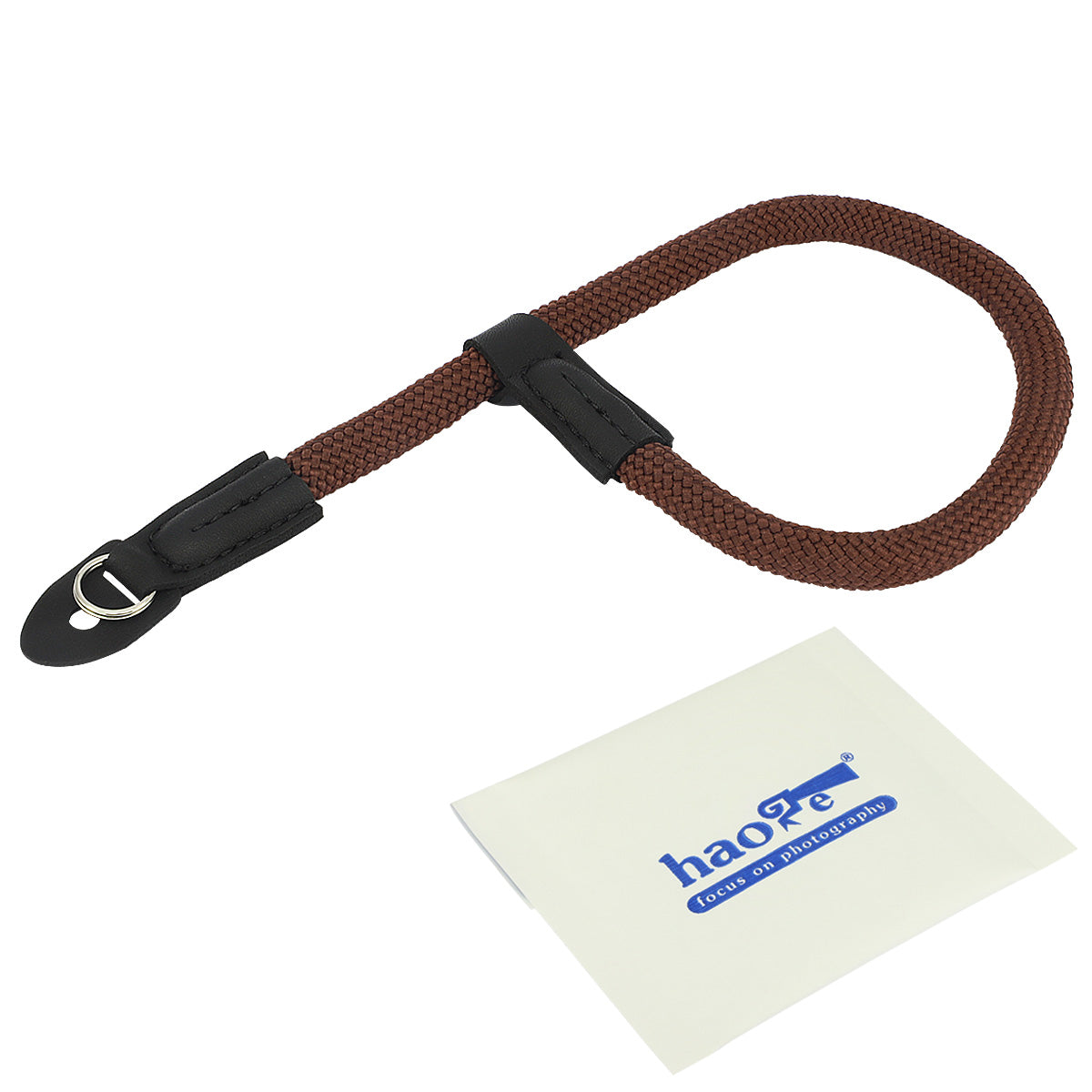 Haoge Camera Hand Wrist Strap for Fujifilm Fuji X-H1 XH1 X30 X100VI X100V X70 X100 X100F X100T X100S GFX 50R GFX100 GRX100RF, for Canon EOS M5 M6, for Nikon 1 J3 J4 J5 V1 V2 V3 S1 S2 Climbing Rope Coffee