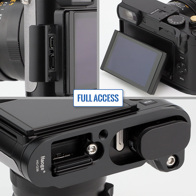 Haoge HG-Q3B Handle HandGrip for Leica Q3 Q3-43 Camera Body L-Shape Grip Bracket Black