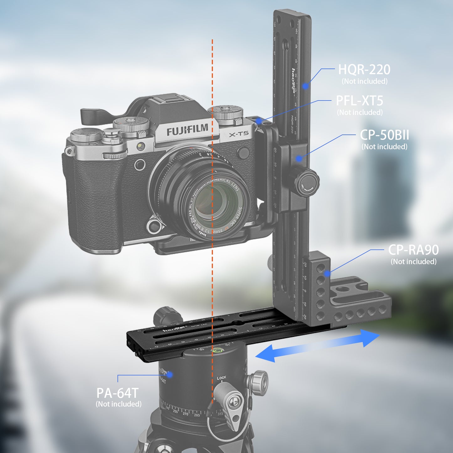 Haoge HQR-160 160mm Multi-Purpose Long Quick Release Extender Rail Sliding Plate for Camera Tripod Ballhead Clamp fit Benro Arca Swiss Sunwayfoto