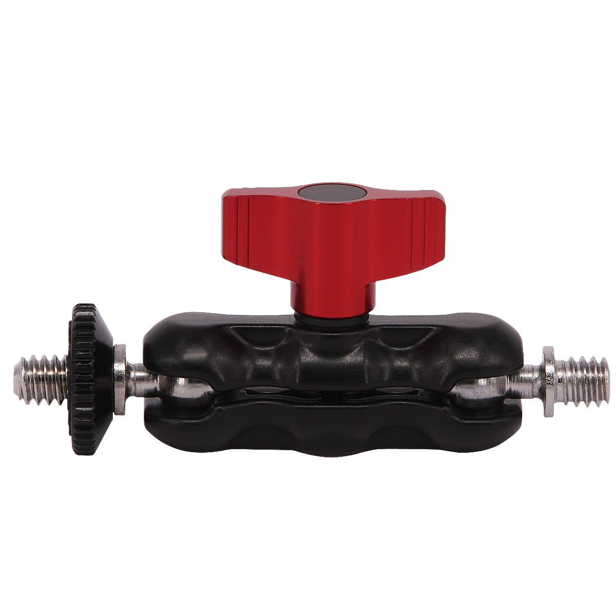 Haoge Mini Multi-Function Double Ball Head Adapter Mount with 1/4-inch Screw for DSLR Camera LCD Monitor LED Lights Flash Light