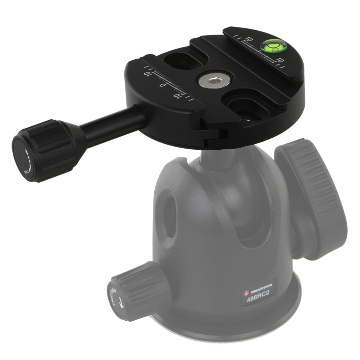 Haoge Combo Boss Adapter with CP-64 64mm Arca-Swiss-Compatible Quick Release Clamp for Manfrotto Tripod Ball Head Clamp Replacement