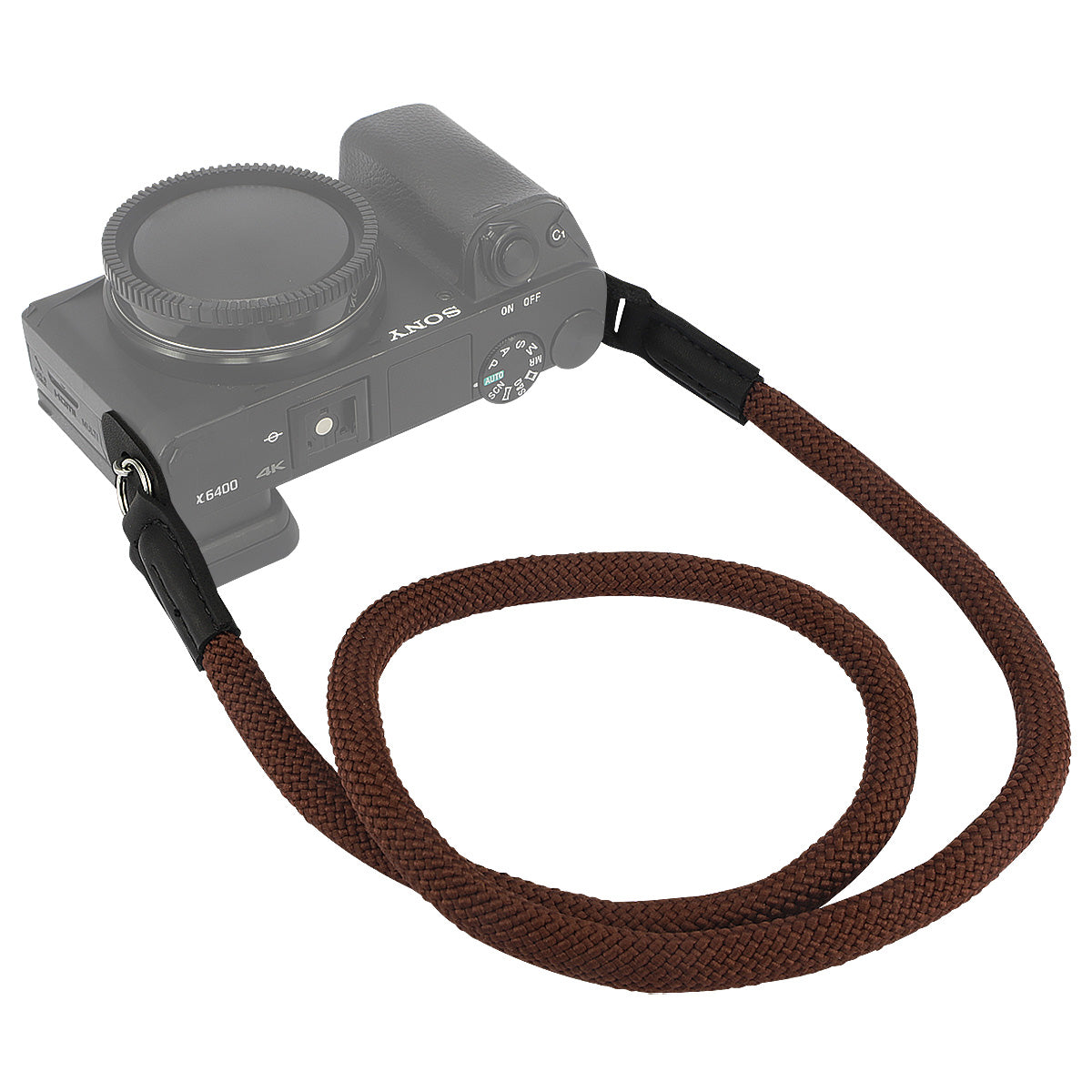 Haoge Camera Neck Strap for Sony A7C A7CII A7CR A1II a7, a7M2, a7M3, a7R, a7RM2, a7RM3, a7RM4, a7S, a7SM2, a9, a9M2, a99M2, RX10, RX10M2, RX10M3, RX10M4, RX1RM2 Climbing Rope Coffee