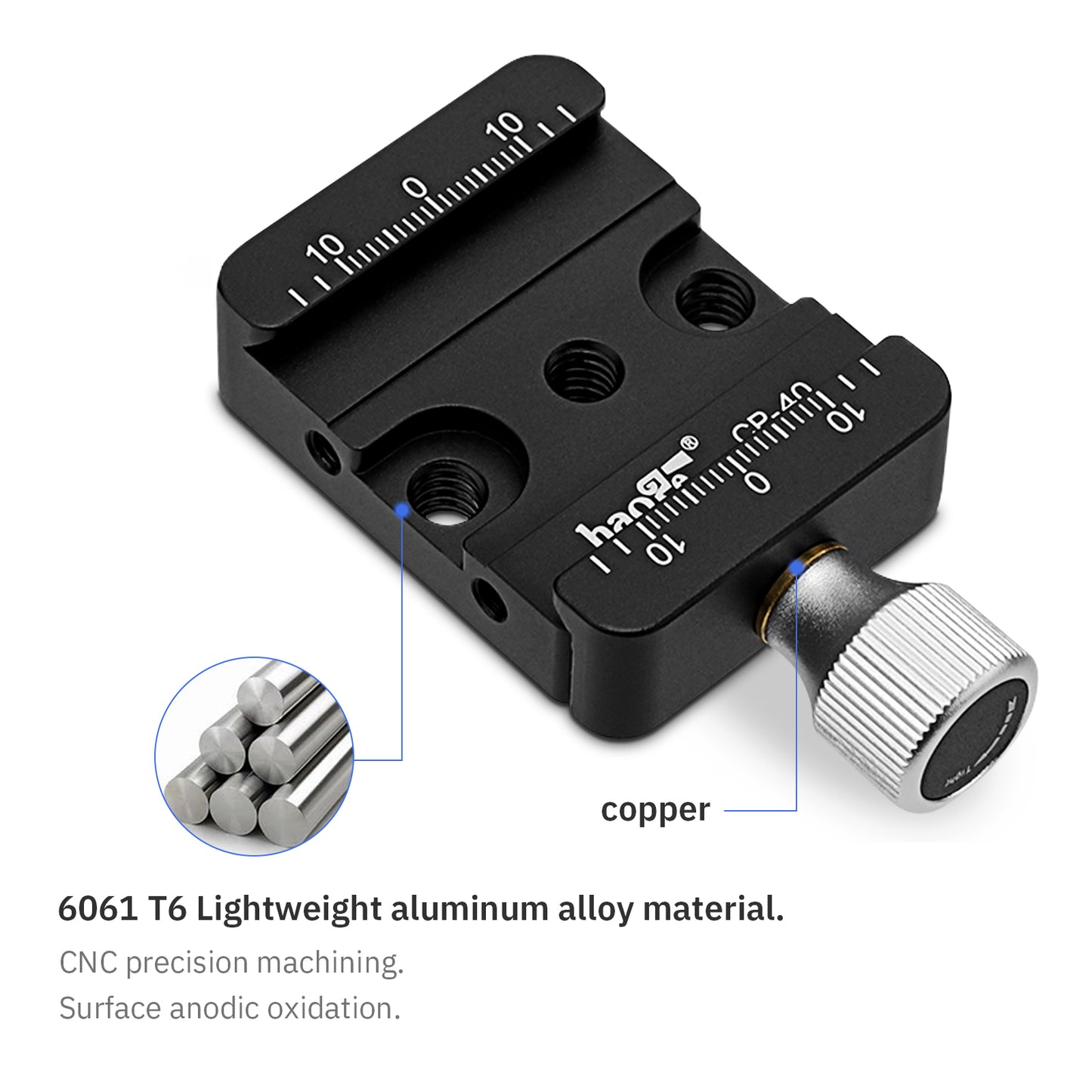 Haoge CP-40 DSLR and Mirrorless Quick Release Clamp for Arca-Type Standard Conversion Heighten riser Compatible with DJI Ronin S/SC ZHIYUN Crane Series Weebill S Gimbal Manfrotto Tripod Ball Head