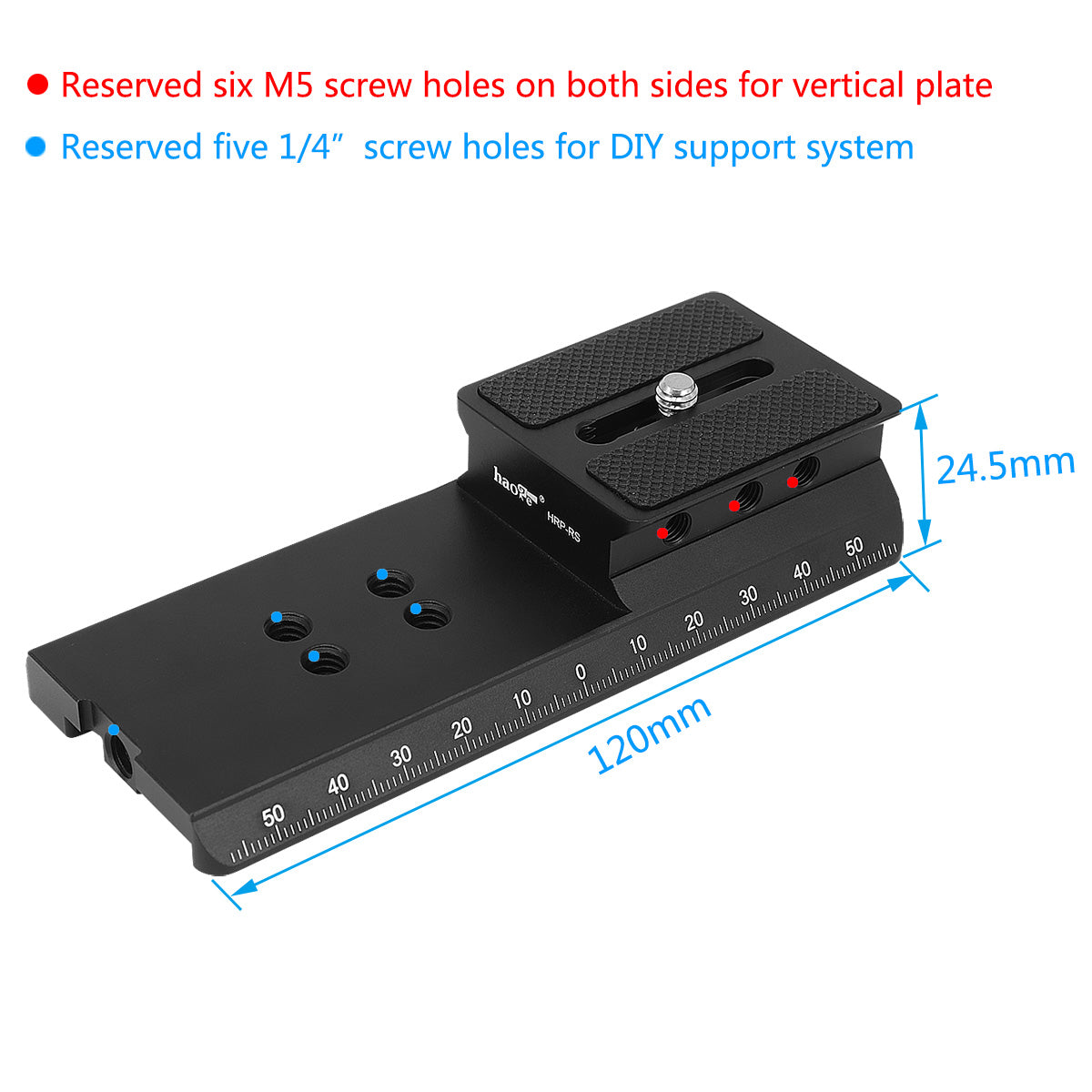 Haoge HRP-RS Camera Height Riser Quick Release Plate for DJI Ronin-S Ronin S Gimbal Stabilizer
