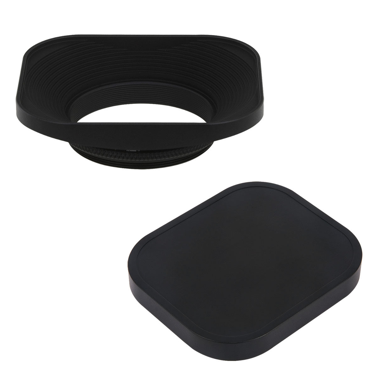 Haoge 43mm Universal Square Metal Screw-in Mount Lens Hood Shade for Leica D-LUX 8 dlux8 Camera and Other 43mm Filter Thread Lens