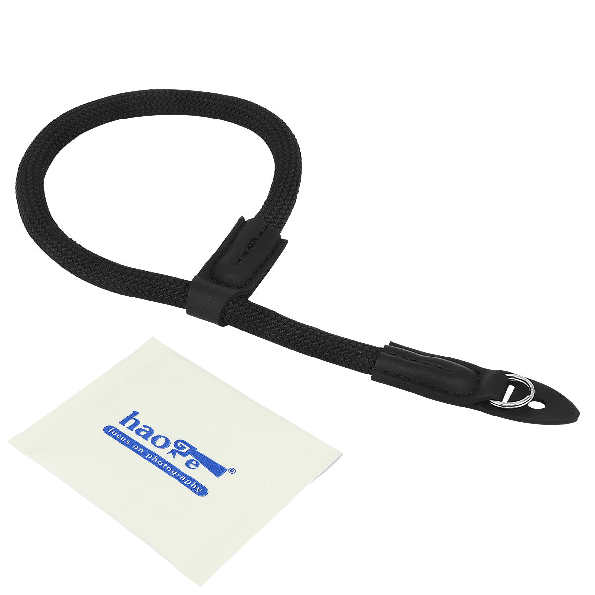 Haoge Camera Hand Wrist Strap for Fujifilm Fuji X-E1 X-E2 X-E2s X-E3 X-E4 X-Pro1 X-Pro2 X-Pro3 X-T1 X-T2 X-T3 X-T4 X-T5 X-T10 X-T20 X-T30 X-T30II X-T50 XE1 XE2 XE2s XE3 XE4 XPro2 XPro3 XT1 XT2 XT3 XT4 XT5 XT10 XT20 XT30 XT30II XT50 Climbing Rope Black