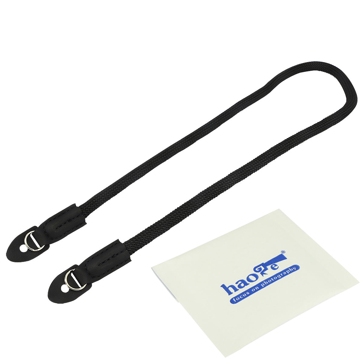 Haoge Camera Neck Strap for Sony a7, a7 II, a7 III, a7R, a7R II, a7R III, a7R IV, a7S, a7S II, a9, a9 II, a99 II, RX10, RX10 II, RX10 III, RX10 IV, RX1R, RX1R II A7C A7CII A7CR A1II Climbing Rope Black