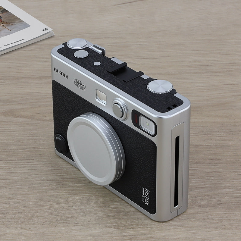 Haoge Metal Lens Cover for Fujifilm Instax Mini Evo Film Photo Camera Accessories Lens Cap,Silver
