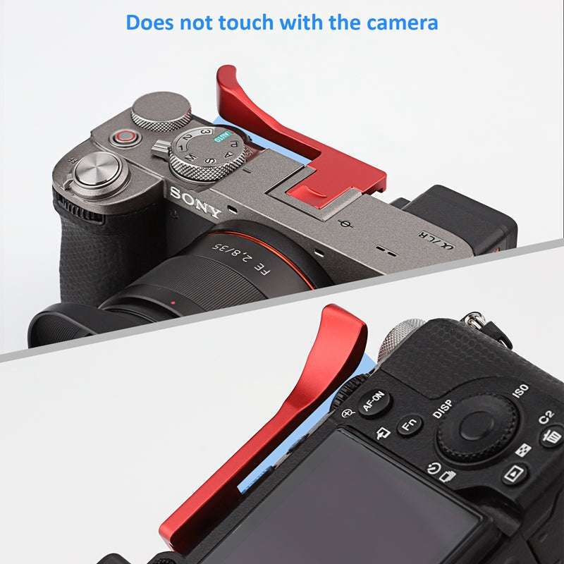 Haoge THB-A7CIIR Metal Hot Shoe Thumb Up Rest Hand Grip for Sony α7Cii,Alpha 7CII,A7CR,Camera Accessories Red