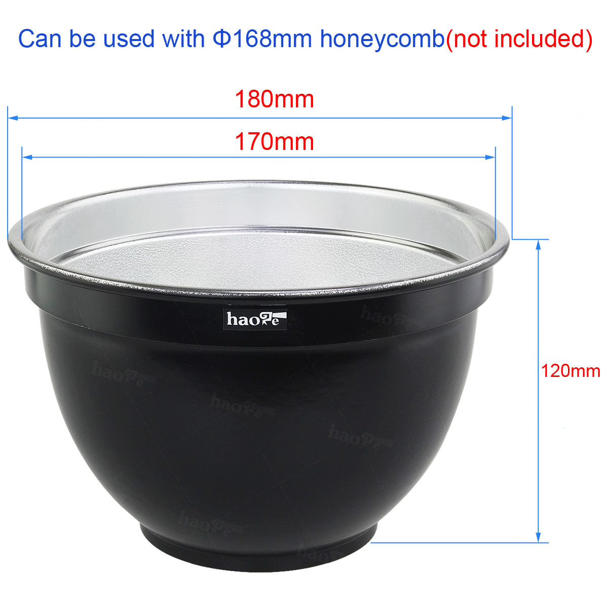 Haoge 7" Standard Reflector Diffuser Lamp Shade Dish for Balcar Alien Bees Paul C Buff Einstein White Lightning Studio Light Strobe Monolight Flash