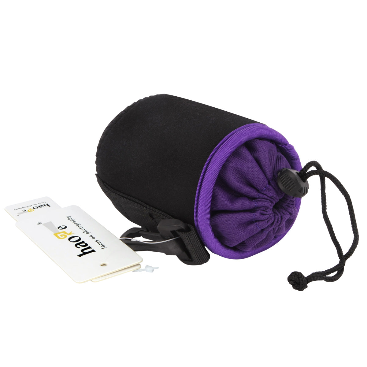 Haoge Lens Pouch with Thick Protective Neoprene Soft Plush for Canon Nikon Sony Leica Leitz Carl Zeiss Voigtlander Nikkor Panasonic Fujifilm Fuji Olympus Sigma Tamron DSLR Camera Lens (Size: Small)