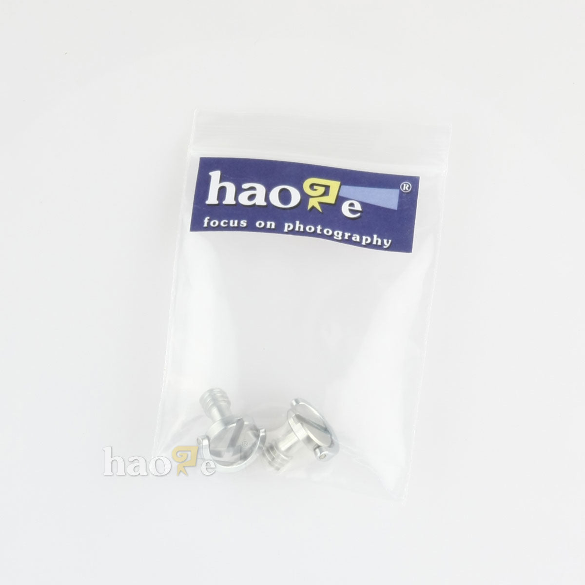 Haoge 1/4"-20 D-Ring Stainless Steel Mounting Fixing Screw for Camera Tripod Monopod Quick Release Plate (Pack of 2)