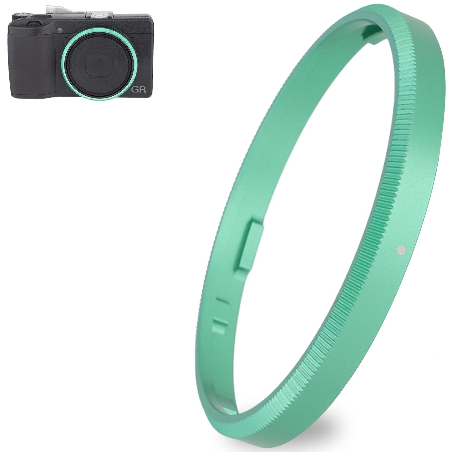 Haoge RRC-GR3XE Green Metal Decorate Ring for RICOH GR3X/GRIIIX Camera accessories replaces GN-2