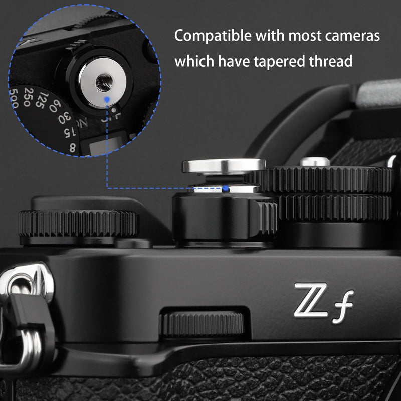 Haoge 12mm Metal Shutter Release Button for Fujifilm XT5 X-Pro3 XT50 Nikon Zf DF and Leica M10 M-11 Q3 Q3-43 D-LUX 8 Concave Surface Silver,New version: diameter 12mm