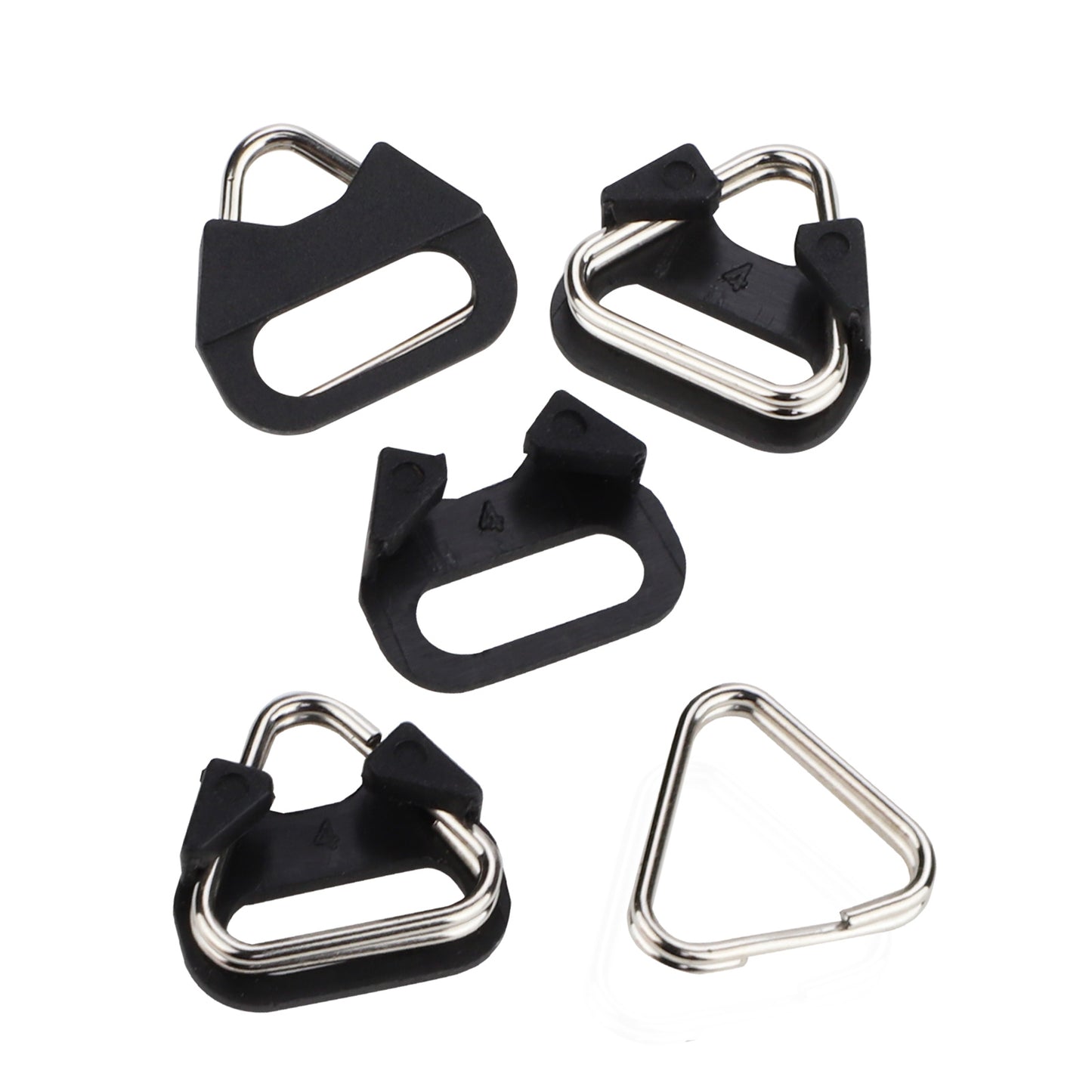 Haoge Camera Strap Hook Triangle Split Ring Compatible with Sony Fuji DSLR Mirrorless Camera W/Round Eyelet (2 Pair)