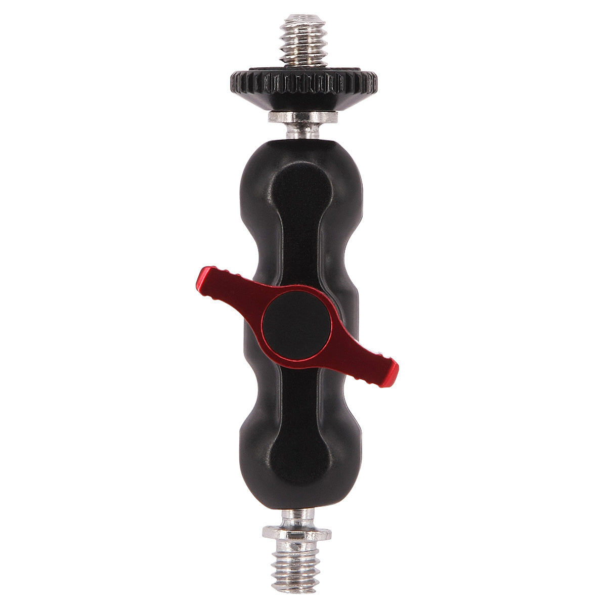 Haoge Mini Multi-Function Double Ball Head Adapter Mount with 1/4-inch Screw for DSLR Camera LCD Monitor LED Lights Flash Light